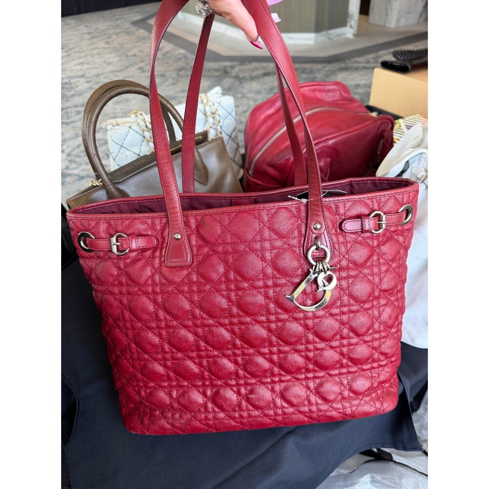 Christian Dior Burgandy Cannage EUC with COA
